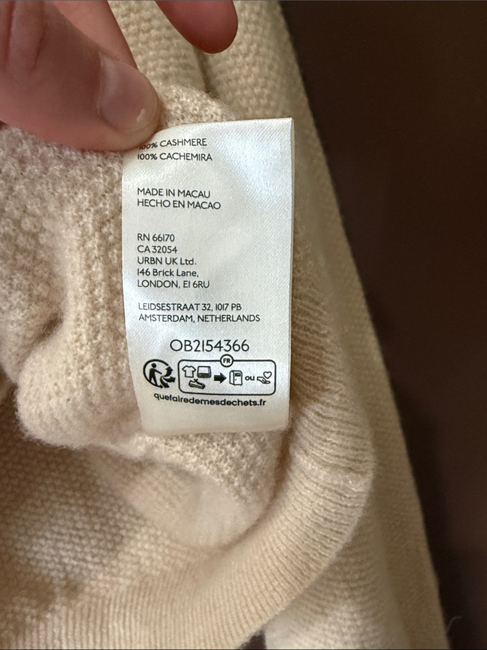 Free People Cream Button-Up 100% Cashmere Cardigan - Picture 4 of 8